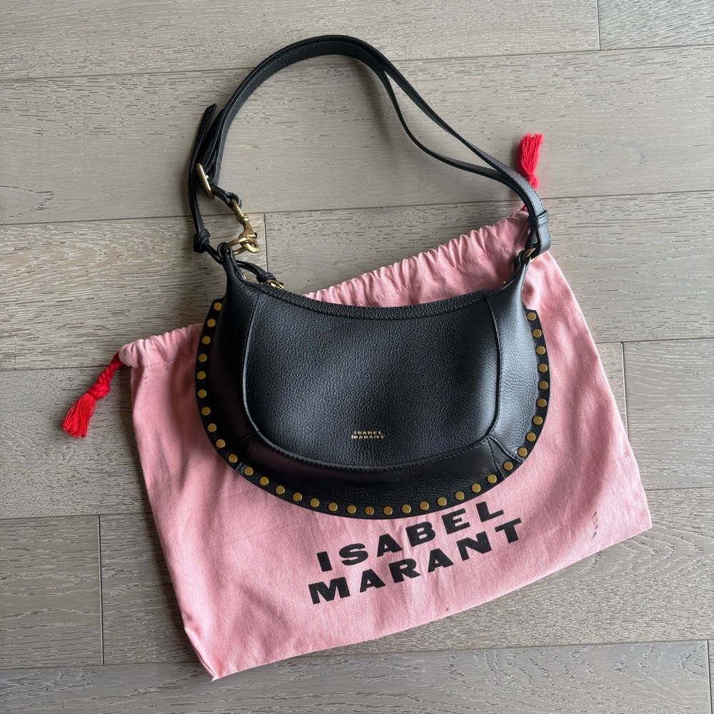 Isabel Marant Black Leather Shoulder Bag